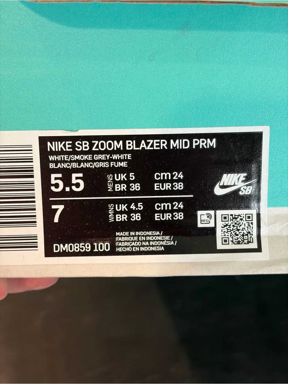 Nike SB Light Gray/White Skate Shoe Insole